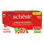 Schesir C&B karma mokra dla kotów tuńczyk z krewetkami w galarecie 6x50 g multipak
