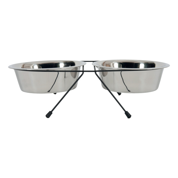 ZOLUX Miski dla psa na stojaku metalowym INOX 2 szt. 1,3 l
