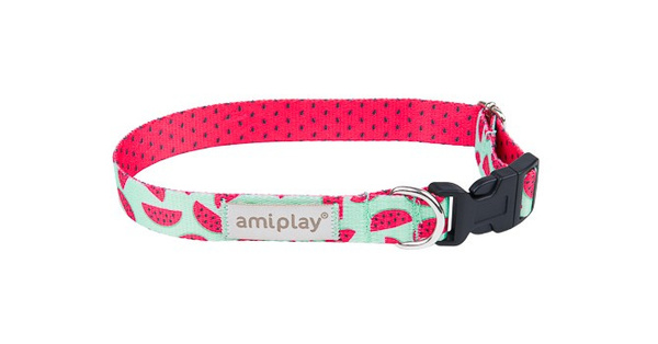 amiplay Obroża regulowana BeHappy dla Psa S Watermelon