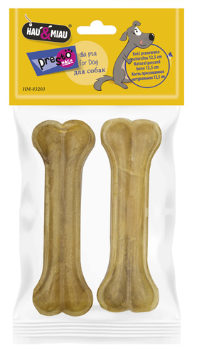 KOŚĆ PRASOWANA NATURALNA, 12, 5 cm 2szt/op, 90 g/op, 96 op/karton