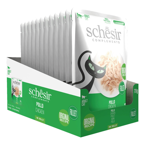 Schesir Complements karma mokra dla kotów kurczak w galarecie 70 g