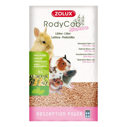 ZOLUX Ściółka dla królika i małych ssaków roślinna RodyCob NATURE 5 l