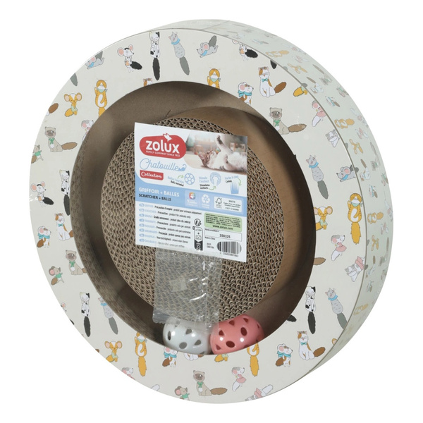 ZOLUX Drapka dla kota CHATOUILLE okrągła z piłkami i kocimiętką