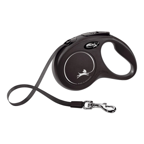 FLEXI Smycz automatyczna dla psa NEW CLASSIC taśma S 5m czarna