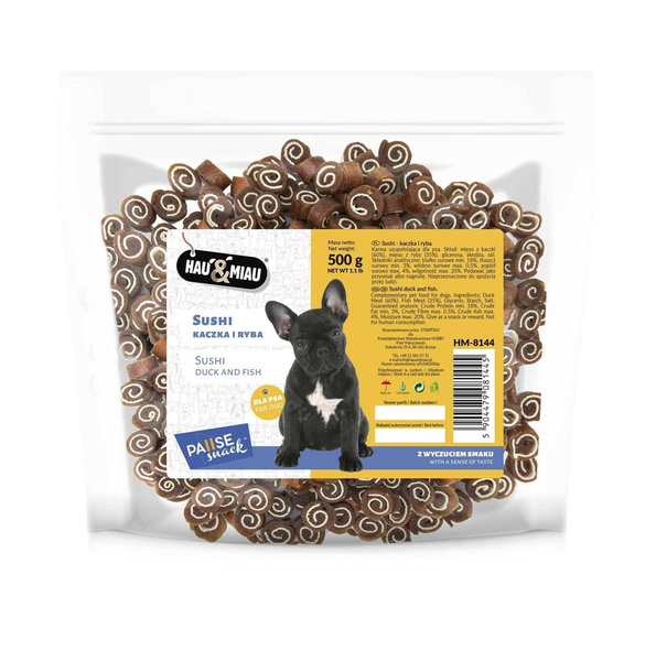 Hau Miau Sushi KACZKA Ryba przysmak dla psa 500g