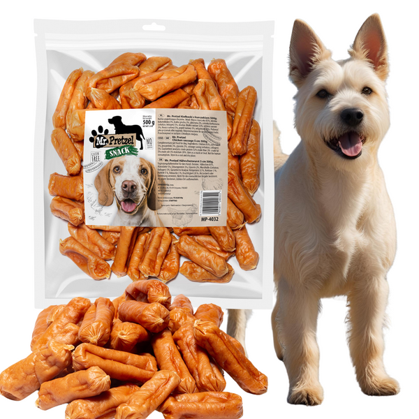 PRZYSMAK DLA PSA - Kiełbaski z kurczakiem Mr.Pretzel 500g ZDROWE PREMIUM