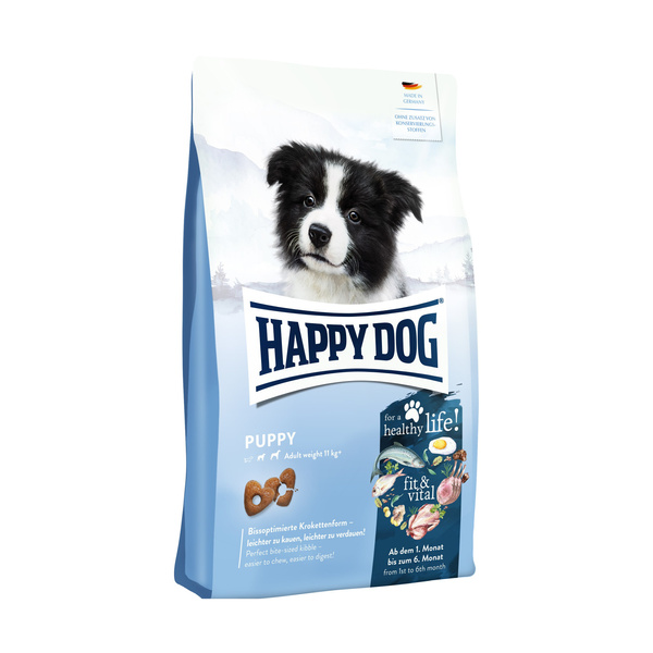 Happy Dog Fit&Vital Puppy, sucha karma, dla szczeniąt, 1-6 miesięcy, 10 kg