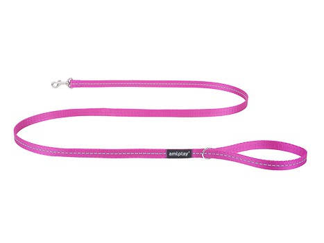 amiplay Smycz Reflective S 150x1cm Rożowy