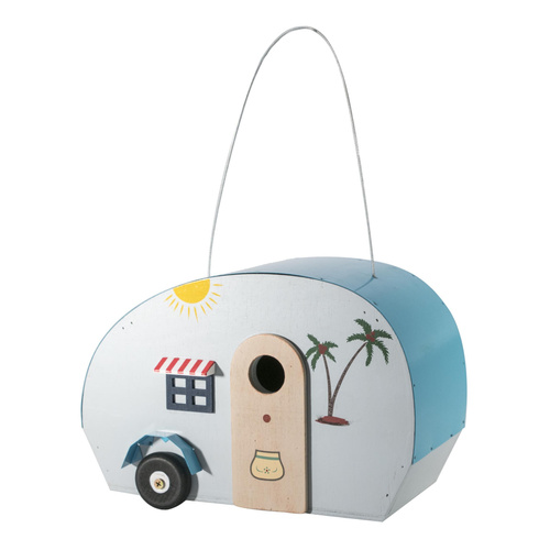 Lęgówka dla ptaków, camping, drewniana, 28x17x19cm