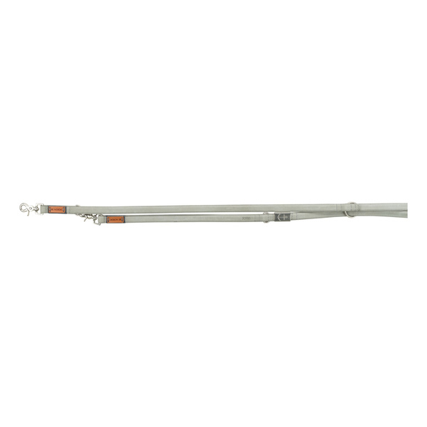 Trixie BE NORDIC smycz regulowana dla psa jasnoszara skórzana M-L 2m/20mm