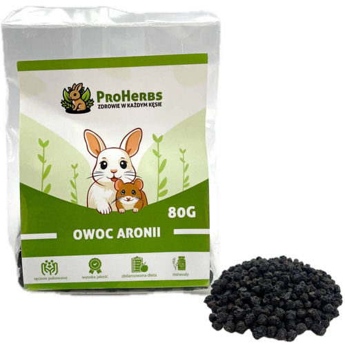 ProHerbs Owoc aronii przysmak dla gryzoni królika 80g