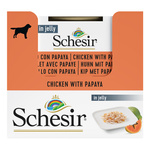 Schesir Karma mokra dla psa kurczak z papają w galarecie 150 g
