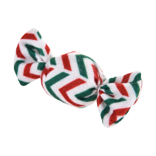 Barry King Zabawka dla kota, cukierek pluszowy, czerwone/zielone paski, 4x9cm