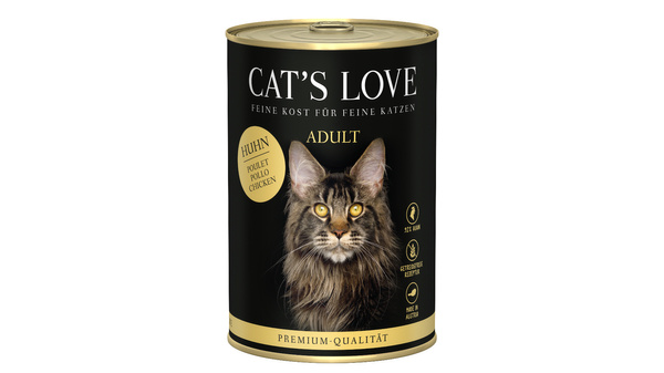 CAT'S LOVE Huhn - kurczak z olejem lnianym i pokrzywą (400g)