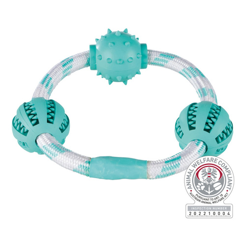 Trixie Sznur z Piłkami Denta Fun Masuje dziąsła 20cm