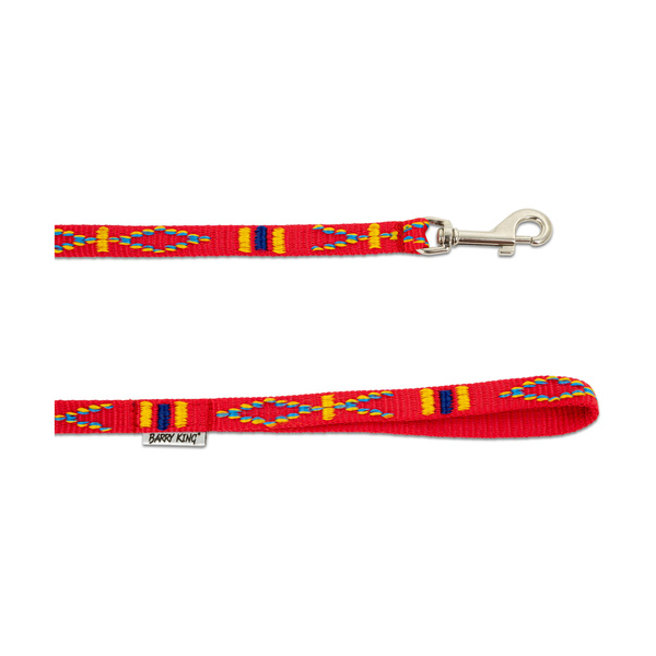 Barry King Smycz dla psa, czerwona, wzór etniczny, taśma polipropylenowa, 20mm/120cm