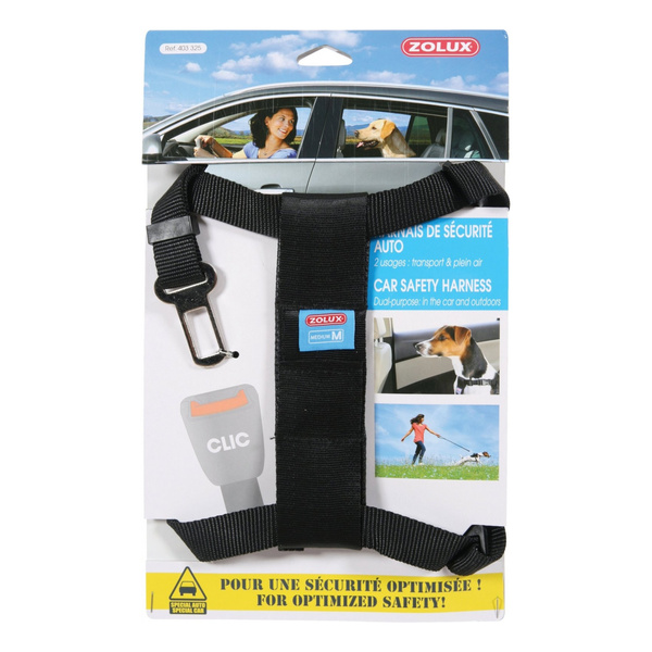 ZOLUX Szelki bezpieczeństwa dla psa do samochodu średnie