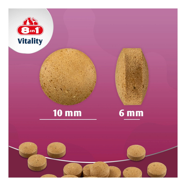 8in1 Vitality Drożdże piwne dla psów skóra i sierść 260tb