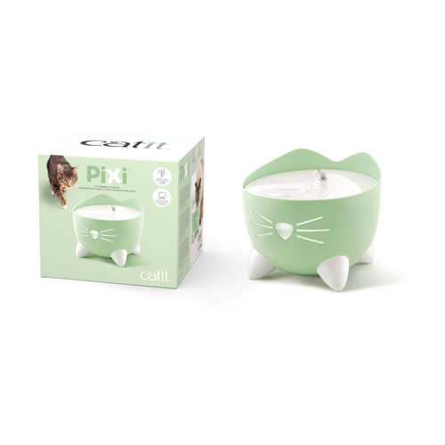 CatIt Pixi Fountain, fontanna dla kota, miętowo-zielona, 2,5l, 22x22x19,5 cm