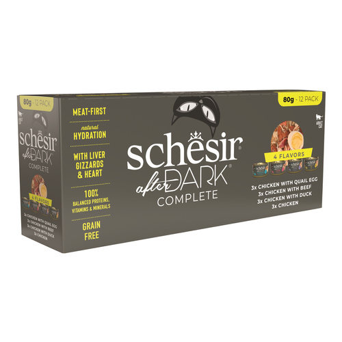 Schesir After Dark multipack karma mokra dla kota mix smaków 12x80 g