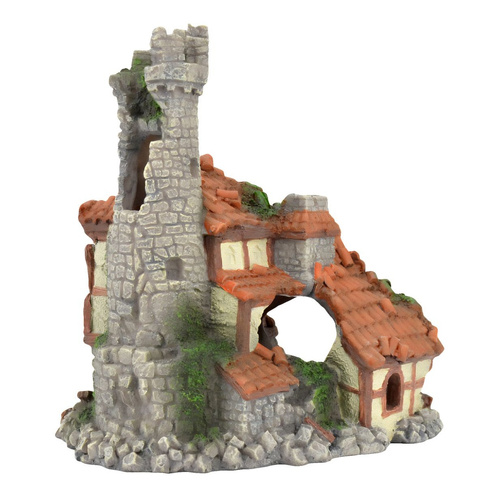 Aqua Natura Dekoracja akwarystyczna ruiny twierdzy z domostwem 17cm