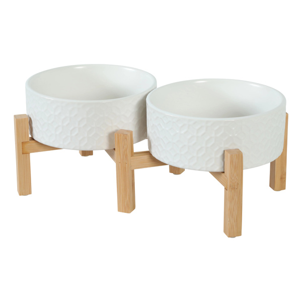 ZOLUX Miska ceramiczna dla psa KERAMO DUO kol. biały 2 x 700 ml