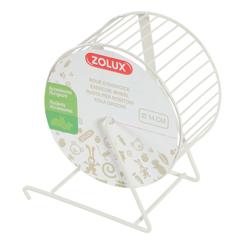 ZOLUX Kołowrotek metalowy dla gryzonia 14 cm kol. beżowy