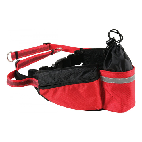 Zolux Pas regulowany do biegania z miejscem na bidon MOOV kol. czerwony