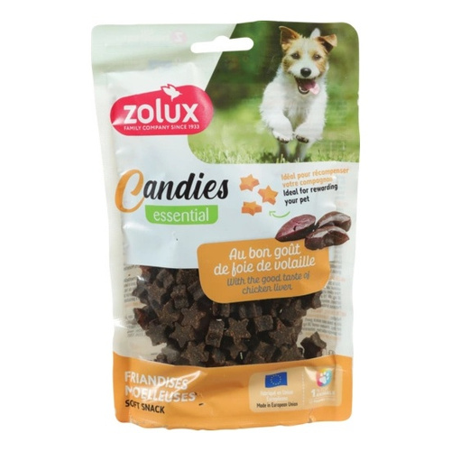 ZOLUX Miękkie przysmaki treningowe dla psa CANDIES gwiazdki z wątróbką 150g