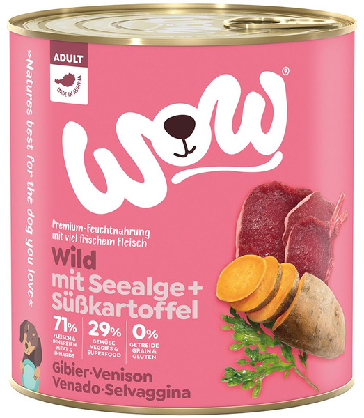 WOW Wild - dziczyzna z algami i batatami (800g)