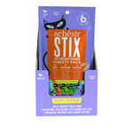 Schesir Stix multipack przysmak dla kota kurczak/kaczka/łosoś 6x15 g