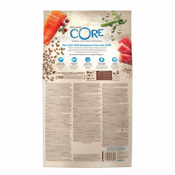 Wellness Core Ocean Salmon karma sucha dla dorosłych kotów, łosoś i tuńczyk 4 kg