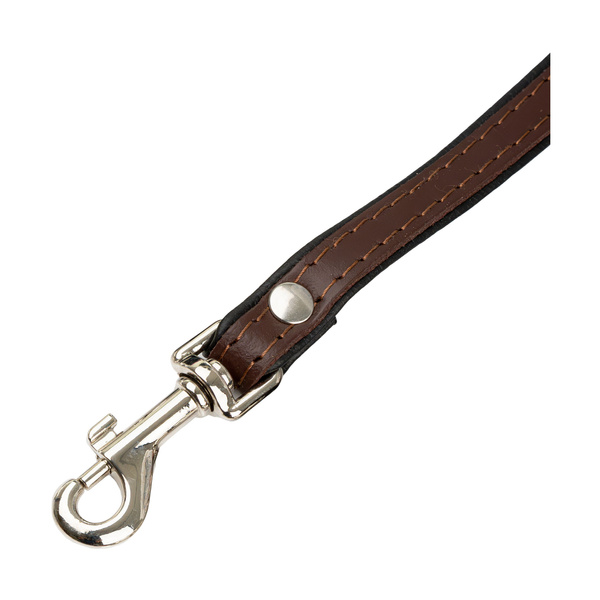 Barry King Smycz skórzana dla psa, brązowy/czarny, XS-S, 12mm/120cm
