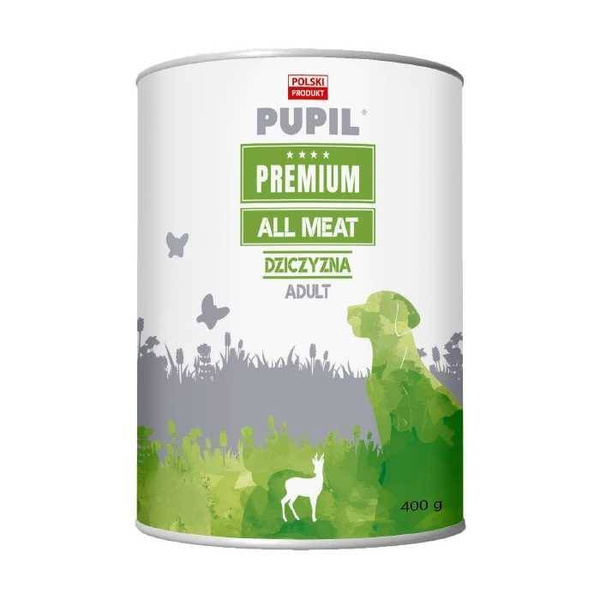 PUPIL Karma mokra Premium All Meat ADULT dziczyzna 400g