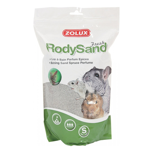 ZOLUX Piasek do kąpieli dla szynszyli, koszatniczki RodySand 2l sosnowy