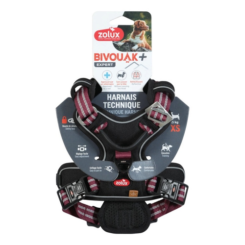 ZOLUX Szelki dla psa BIVOUAK XS czerwone