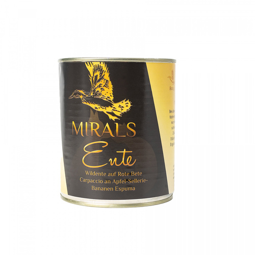 MIRALS Wildente - Kaczka z wolnego wybiegu na carpaccio z buraków z pianką jabłkowo-selerowo-bananową (800g)