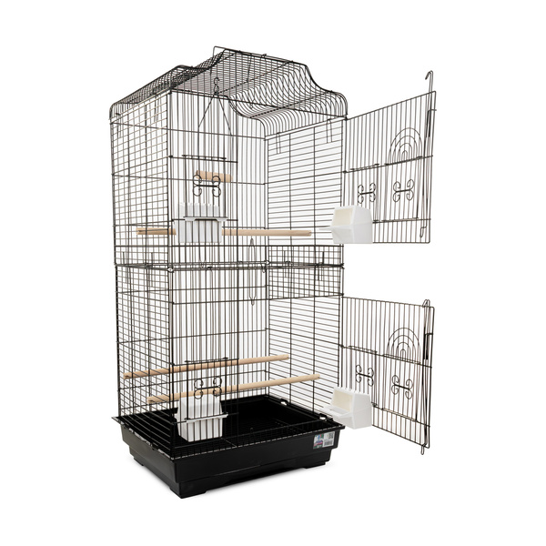 Klatka dla ptaków, czarna, wym. 46.8 x 35.5 x 92cm