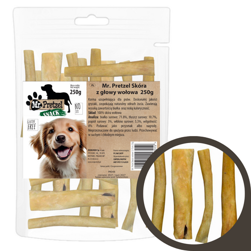 Mr. Pretzel Skóra wołowa z głowy  250g