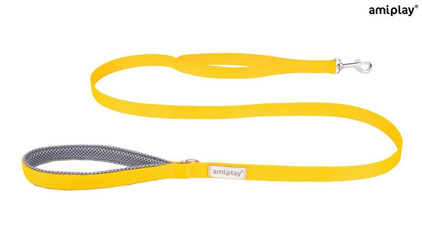 amiplay Smycz Samba Taśma L 150x2,5cm Żółty