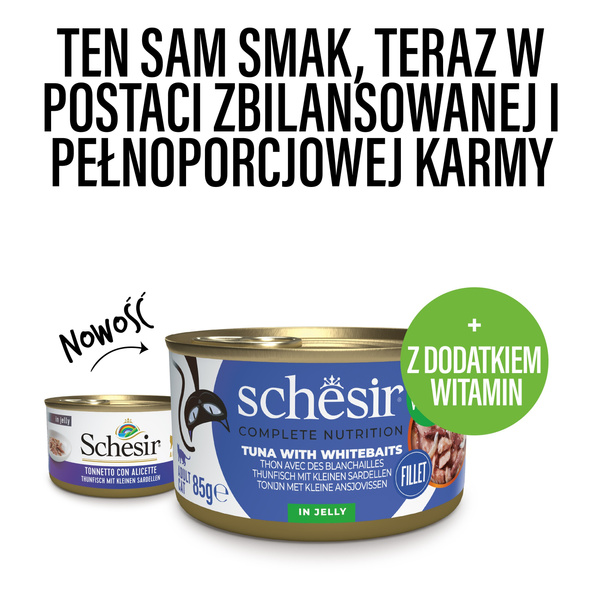 Schesir C&B karma mokra dla kotówturczyk ze szprotkami w galarecie 85 g