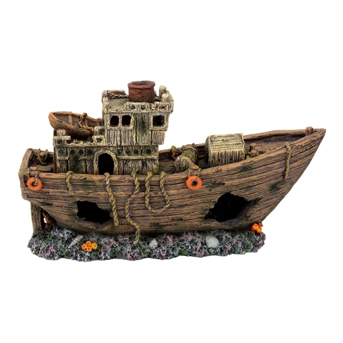 Aqua Natura Dekoracja akwarystyczna wrak statku duży 29cm