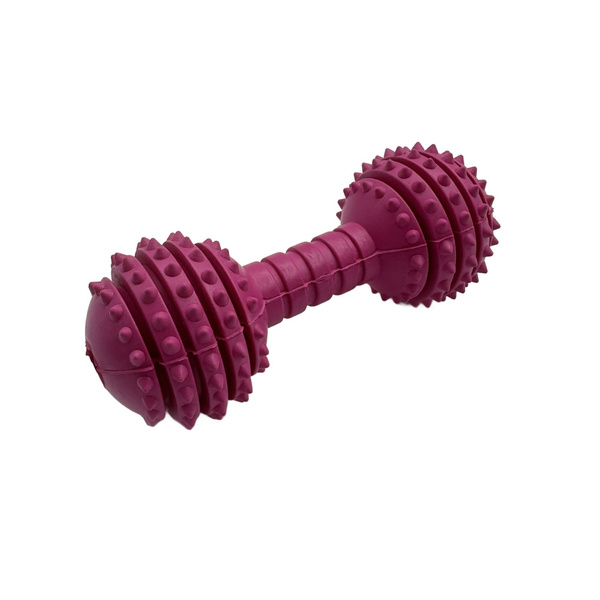 Mr. Pretzel Zabawka hantel gumowy z kolcami twardy dla psa 15cm