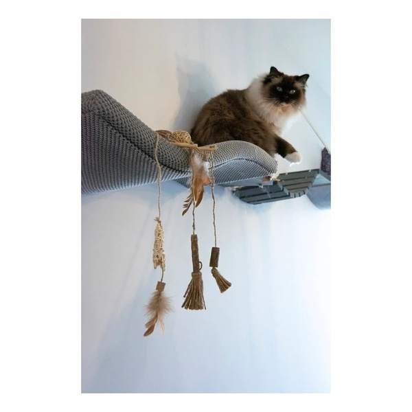 ZOLUX Zabawka dla kota wędka pompon z matatabi ETHICAT 40 cm