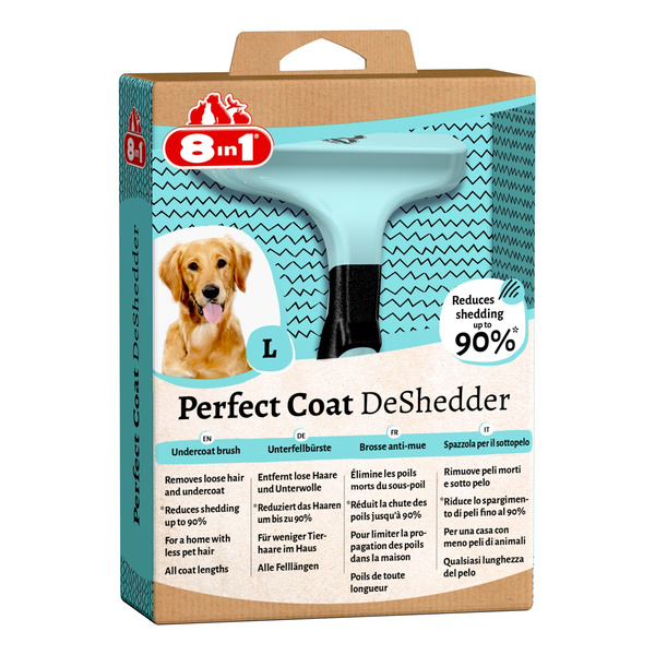 8in1 Zgrzebło do dla psa wyczesywania podszerstka Perfect Coat L