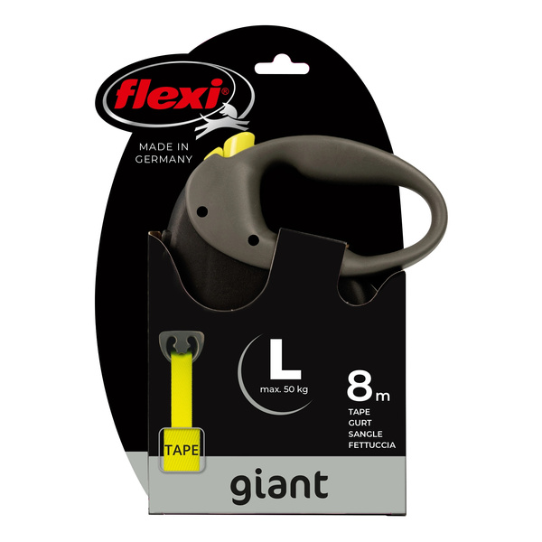 FLEXI Smycz automatyczna dla psa GIANT NEON taśma L 8m
