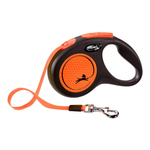 FLEXI Smycz automatyczna dla psa New Neon S taśma 5 m kol. pomarańczowy