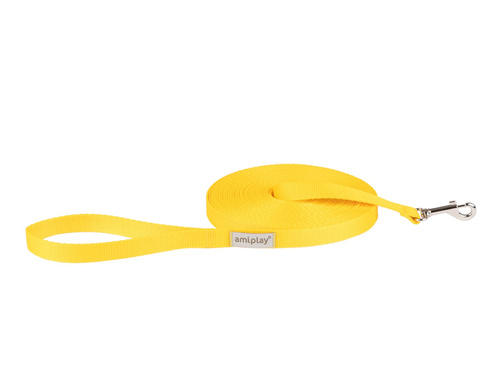 amiplay Smycz treningowa Samba S 10m Żółty