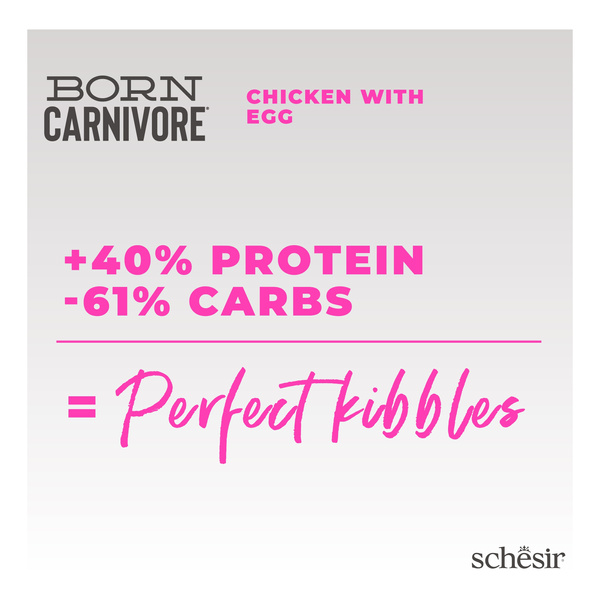 Schesir Born Carnivore karma sucha dla kociąt kurczak z jajkiem 255 g