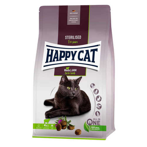 Happy Cat Sterilised sucha karma dla kotów po sterylizacji jagnięcina 1,3kg